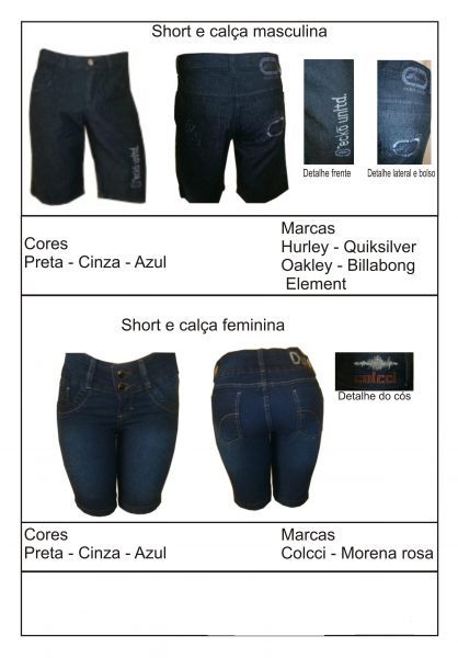 CALÇA MARCAS FAMOSA